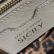 D&G Medium Dauphine Leather Sicily Bag In Grey BB6002 Size 25x12x22cm - 5