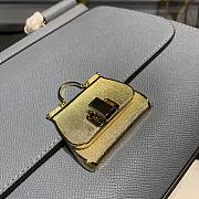 D&G Medium Dauphine Leather Sicily Bag In Blue BB6002 Size 25x12x22cm - 6
