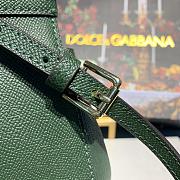 D&G Medium Dauphine Leather Sicily Bag In Green BB6002 Size 25x12x22cm - 6