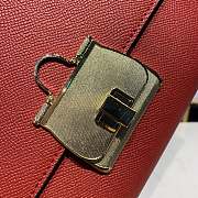 D&G Medium Dauphine Leather Sicily Bag In Red BB6002 Size 25x12x22cm - 6