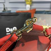 D&G Medium Dauphine Leather Sicily Bag In Red BB6002 Size 25x12x22cm - 5