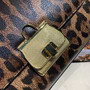 D&G Medium Dauphine Leather Sicily Bag In Leo Pard BB6002 25cm - 3