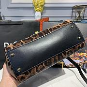 D&G Medium Dauphine Leather Sicily Bag In Leo Pard BB6002 25cm - 4