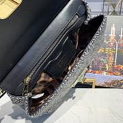 D&G Medium Dauphine Leather Sicily Bag Black&White 25cm - 4