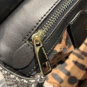 D&G Medium Dauphine Leather Sicily Bag Black&White 25cm - 5