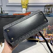 D&G Medium Dauphine Leather Sicily Bag Black&White 25cm - 3