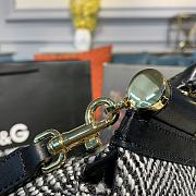 D&G Medium Dauphine Leather Sicily Bag Black&White 25cm - 6