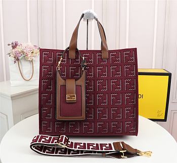 Fendi Off-Bordeaux Forever Fendi Tote Bag 211693