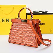 Fendi Peekaboo ISEEU Medium Bag In Orange  - 5