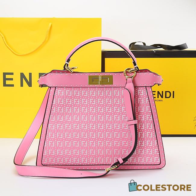 Fendi Peekaboo ISEEU Medium Bag In Pink  - 1