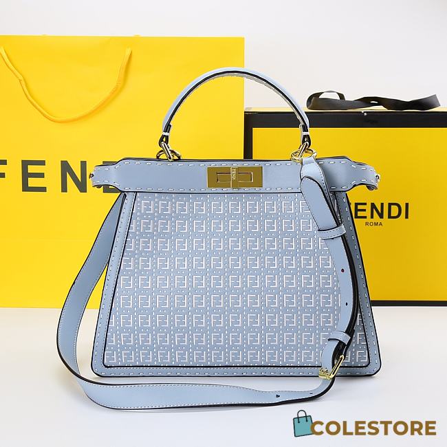 Fendi Peekaboo ISEEU Medium Bag In Blue  - 1
