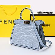 Fendi Peekaboo ISEEU Medium Bag In Blue  - 5