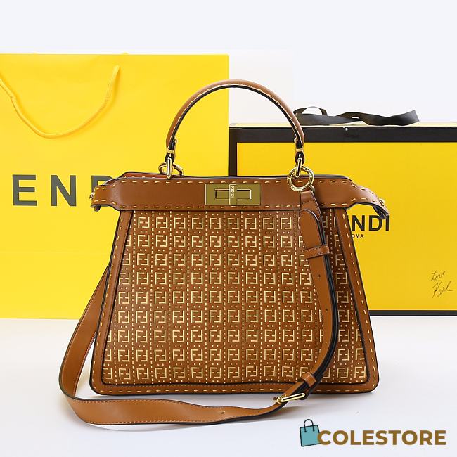 Fendi Peekaboo ISEEU Medium Bag In Brown - 1
