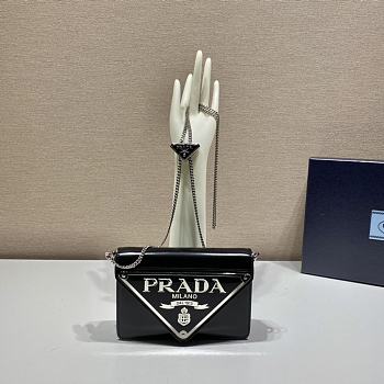 Prada Brushed Leather Shoulder Bag 1BH189