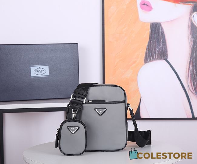 Prada Nylon & Saffiano Leather Bag With Strap 2VH112  - 1