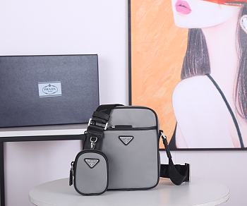 Prada Nylon & Saffiano Leather Bag With Strap 2VH112 