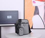Prada Nylon & Saffiano Leather Bag With Strap 2VH112  - 6