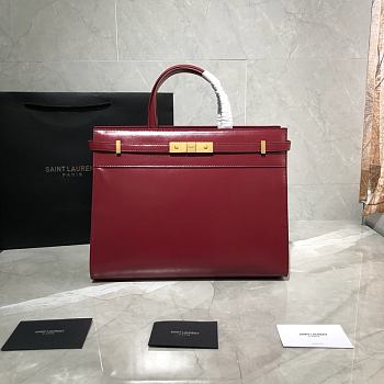 YSL Manhattan Shoulder Bag In Box Leather 57927 