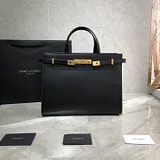 YSL Manhattan Shoulder Bag In Black Leather 57927 - 6