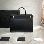 YSL Manhattan Shoulder Bag In Black Leather 57927 - 4