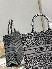 Dior Book Tote Grey Multicolor Mizza Embroidered Size 41cm - 4