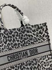Dior Book Tote Grey Multicolor Mizza Embroidered Size 41cm - 5