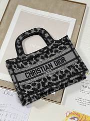 Dior Book Tote Grey Multicolor Mizza Embroidered Size 24cm - 5