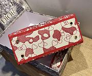 Dior Medium Lady D-lite Raspberry Toile Reverse Embroidery Size 24cm - 5