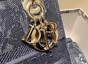 Dior Medium Lady D-lite Blue Embroidery Size 24cm - 5