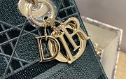 Dior Medium Lady D-lite Green Embroidery Size 24cm - 5