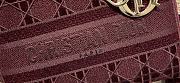 Dior Medium Lady D-lite Wine Embroidery Size 24cm - 5