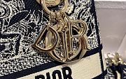 Dior Medium Lady D-lite Black&White Embroidery Size 24cm - 4