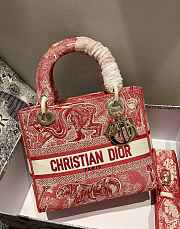 Dior Medium Lady D-lite Tiger Embroidery Size 24cm - 2