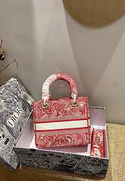 Dior Medium Lady D-lite Tiger Embroidery Size 24cm - 5