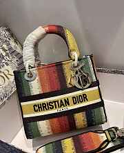 Dior Medium Lady D-lite Multicolor Embroidery Size 24cm - 4