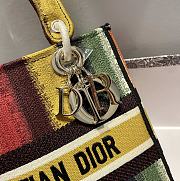 Dior Medium Lady D-lite Multicolor Embroidery Size 24cm - 2