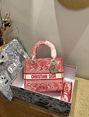Dior Medium Lady D-lite Tiger Embroidery Size 24cm - 1