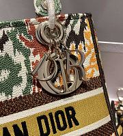 Dior Medium Lady D-lite Multi Yellow Embroidery Size 24cm  - 3