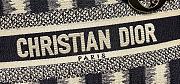 Dior Medium Lady D-lite Stripes Embroidery Size 24cm  - 3
