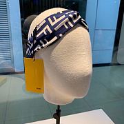 Fendi Blue Silk Headband  - 5