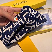 Fendi Blue Silk Headband  - 4