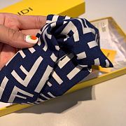 Fendi Blue Silk Headband  - 2