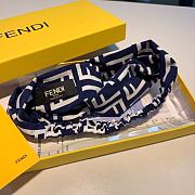 Fendi Blue Silk Headband  - 3