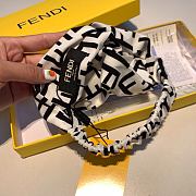 Fendi White Silk Headband  - 3