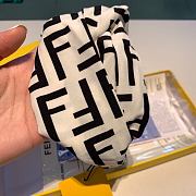 Fendi White Silk Headband  - 5