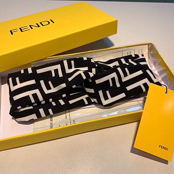 Fendi Black Silk Headband 