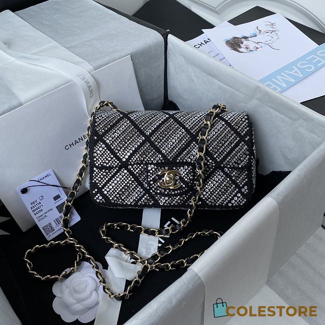 Chanel Flap Bag Rhinestone Limited Version Size 20cm - 1