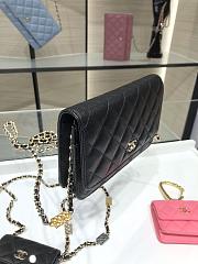 Chanel Wallet Calfskin Caviar Leather Black 19cm - 5