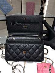 Chanel Wallet Calfskin Caviar Leather Black 19cm - 4