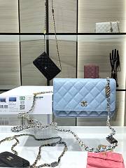 Chanel Wallet Calfskin Caviar Leather In Blue  - 1